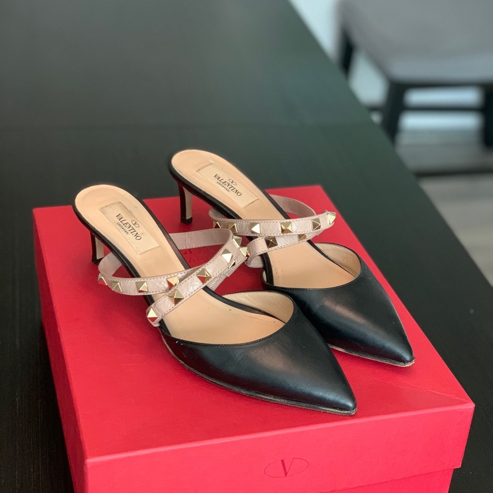 Valentino Caravani rockstuds sliders/heels 💖 - Picture 5 of 15